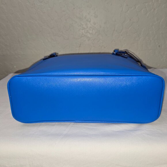 Coach F27349 Peyton Cerulean Blue Saffiano Leather Zip Top Shoulder Tote Bag - Picture 10 of 11